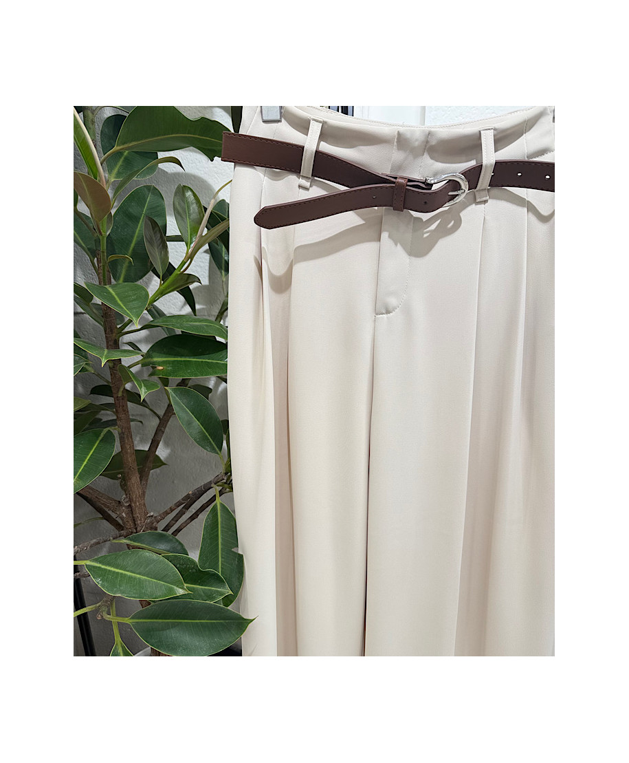PANTALON FLUIDO MICAELA BEIGE