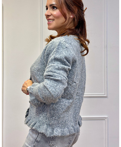 CARDIGAN ONDAS GRIS