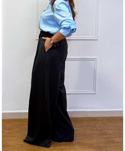TRAJE DE RAYAS EMILIE NEGRO