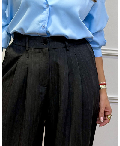 TRAJE DE RAYAS EMILIE NEGRO