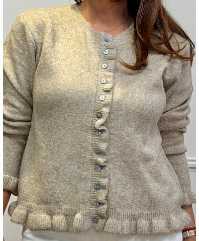 CARDIGAN ONDAS TAUPE
