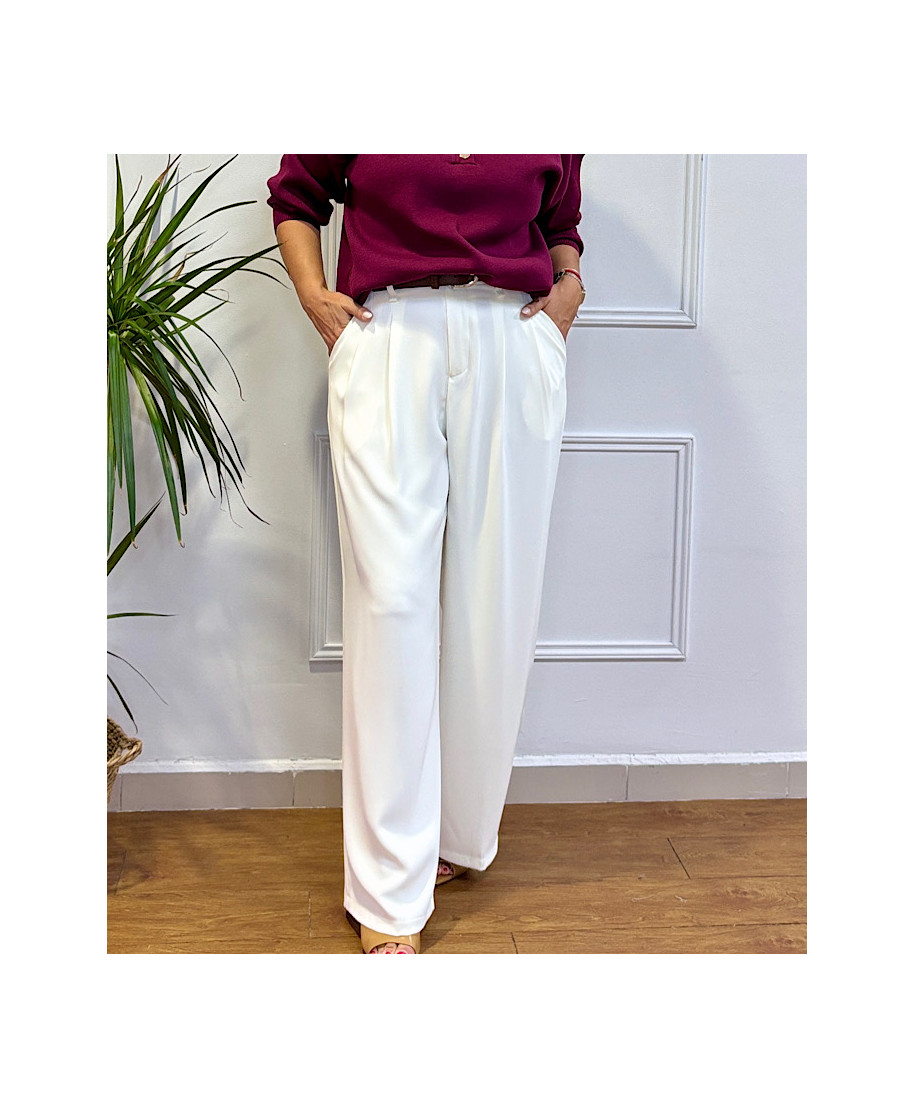 PANTALON FLUIDO MICAELA BLANCO