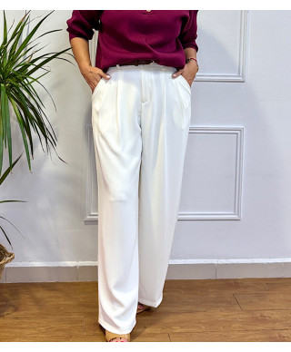PANTALON FLUIDO MICAELA BLANCO