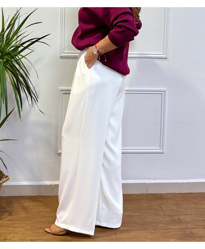 PANTALON FLUIDO MICAELA BLANCO