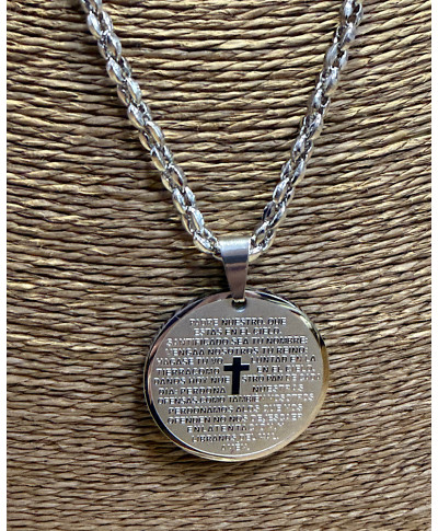 MEDALLA PADRENUESTRO PLATEADA