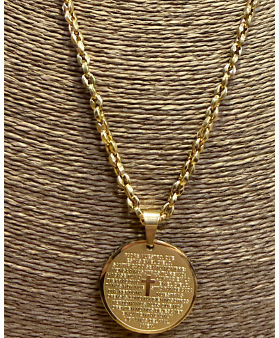 MEDALLA PADRENUESTRO DORADA