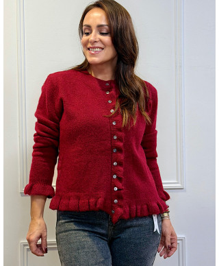 CARDIGAN ONDAS BURDEOS