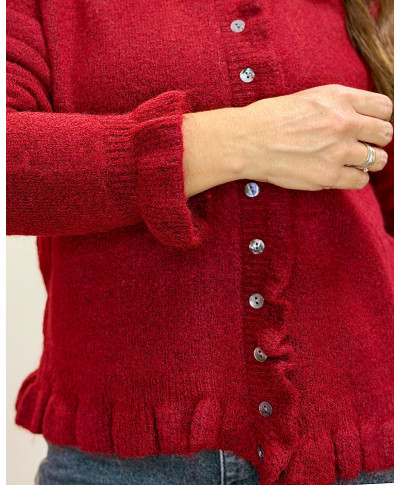 CARDIGAN ONDAS BURDEOS