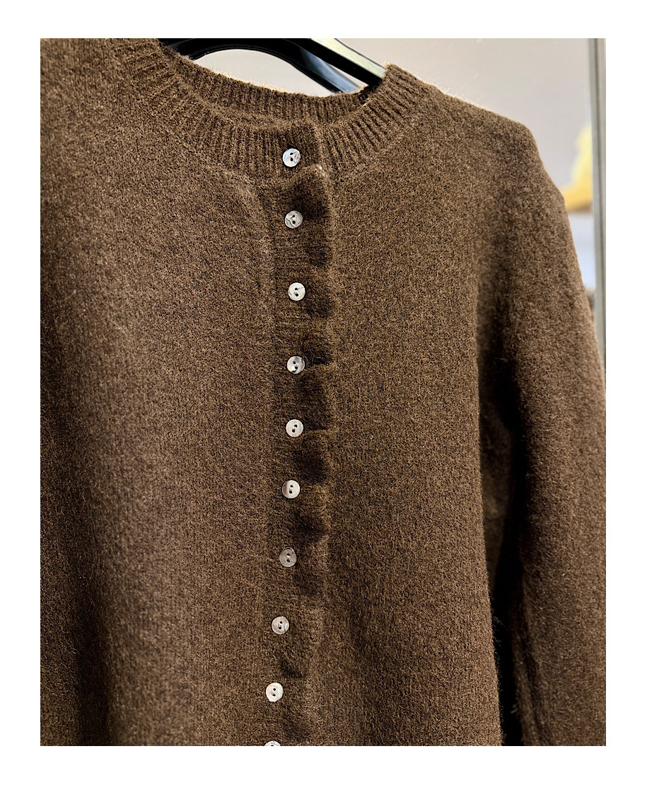 CARDIGAN ONDAS MARRON