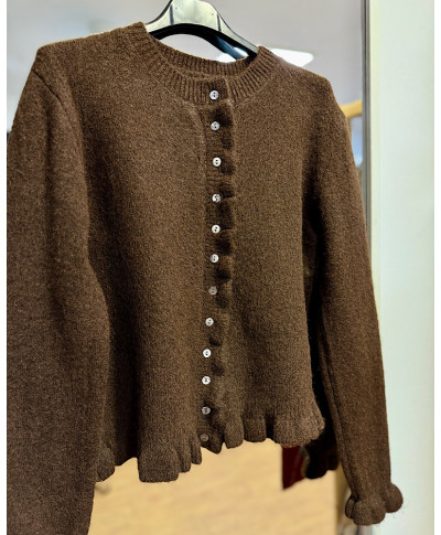 CARDIGAN ONDAS MARRON