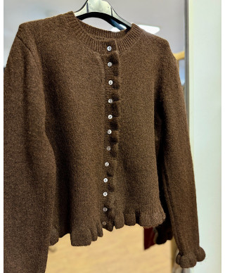 CARDIGAN ONDAS MARRON