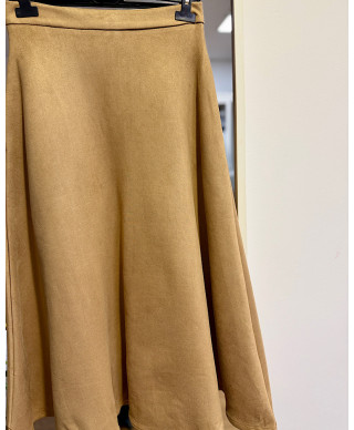 FALDA MIDI EFECTO ANTE CAMEL