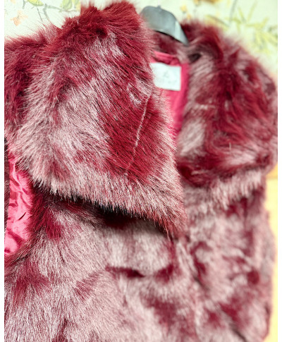 CHALECO DE PELO FELISA BURDEOS