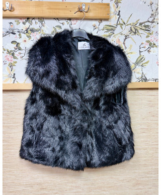 CHALECO DE PELO FELISA NEGRO