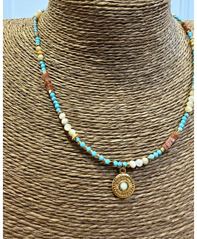 COLGANTE PIEDRA TURQUESA