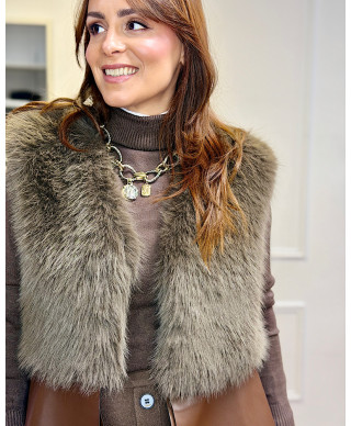 CHALECO MARGOT MARRON