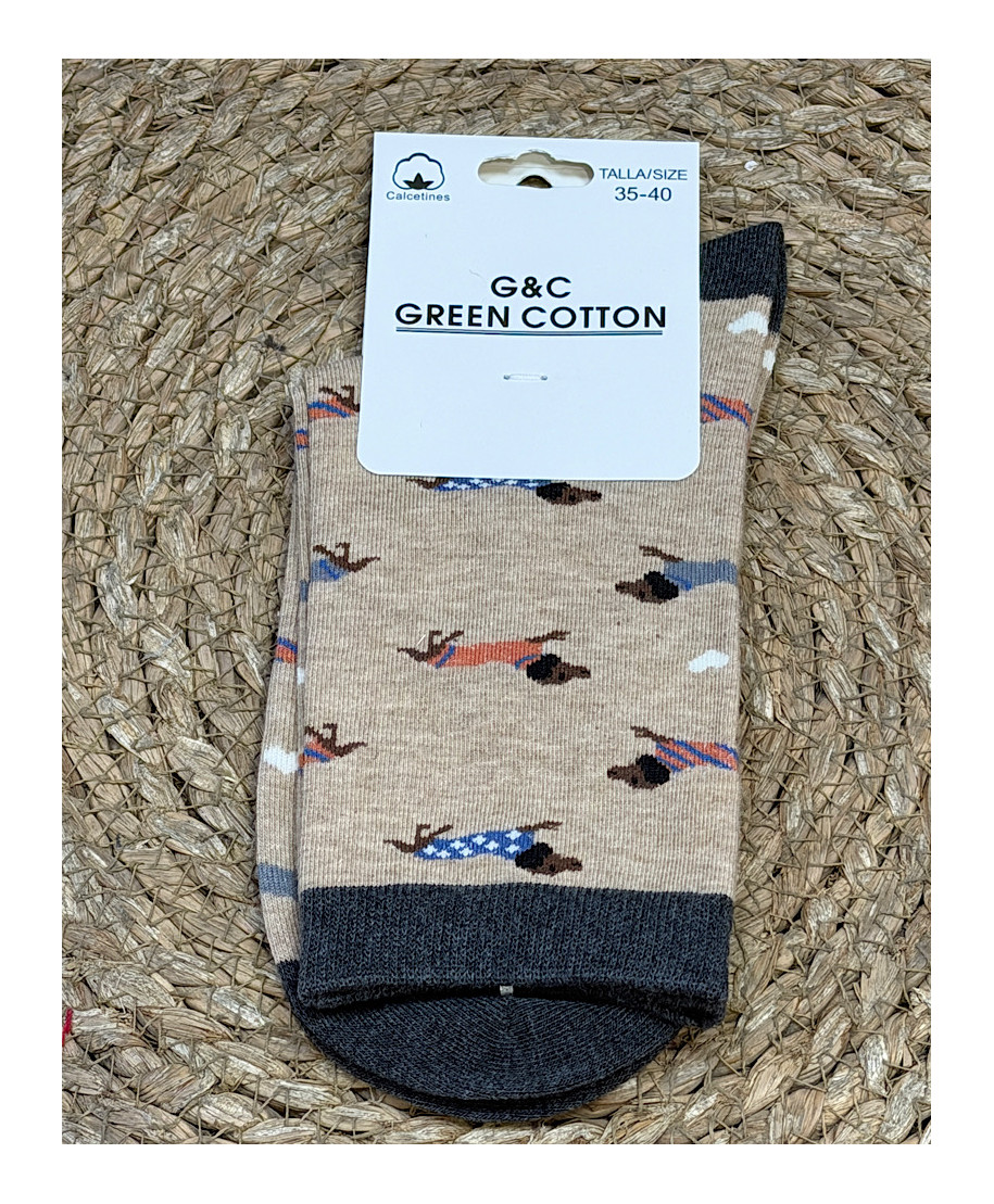CALCETINES DOG BEIGE