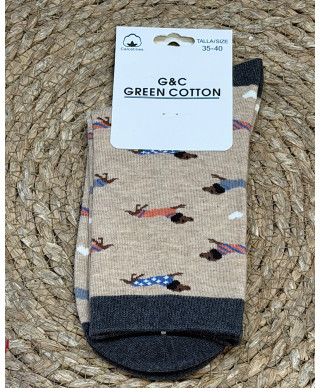 CALCETINES DOG BEIGE