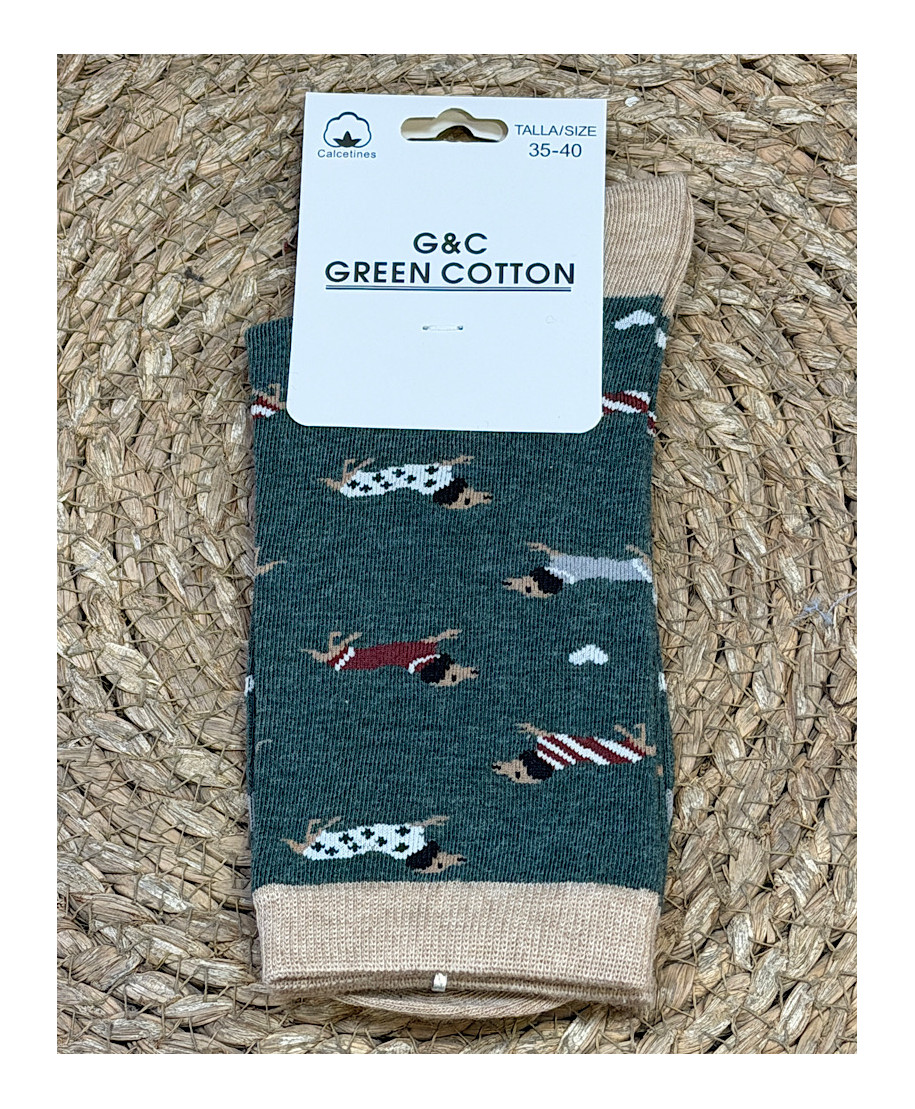 CALCETINES DOG VERDE