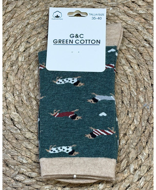 CALCETINES DOG VERDE