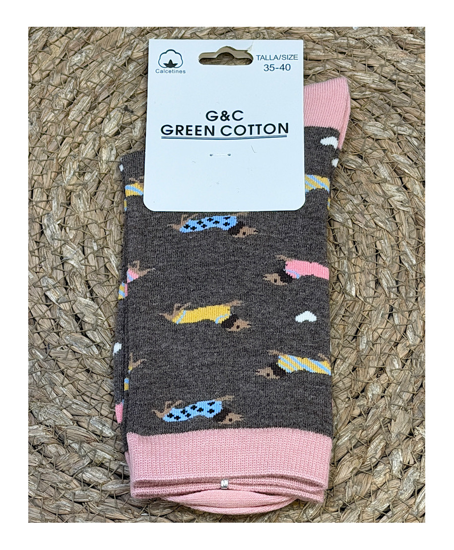 CALCETINES DOG MOCCA