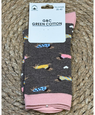 CALCETINES DOG MOCCA