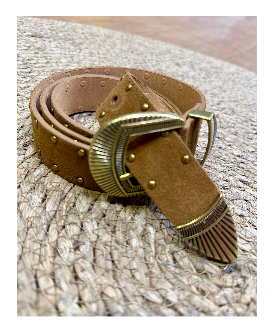 CINTURON DE PIEL CLOE CAMEL