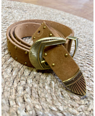 CINTURON DE PIEL CLOE CAMEL