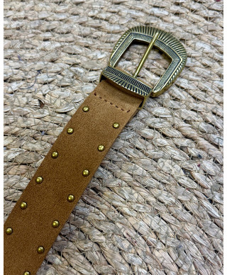 CINTURON DE PIEL CLOE CAMEL