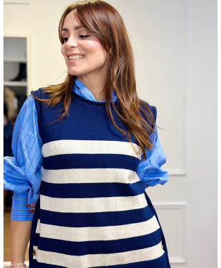 CHALECO DE PUNTO RAYAS MARIELA