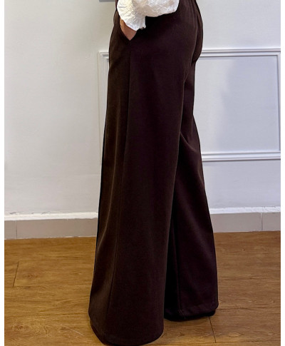 PANTALON PAÑO MARRON