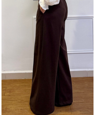 PANTALON PAÑO MARRON