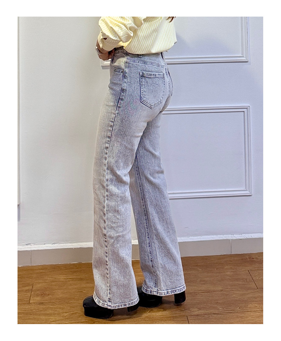 PANTALON STRAIGHT GRIS