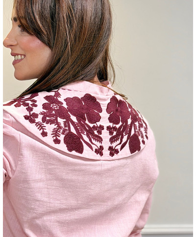 CAMISA BORDADA ROSE