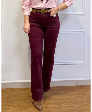 PANTALON TINA CON BOLSILLOS WINE