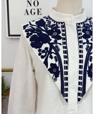 CAMISA BORDADA ROSE BLANCA