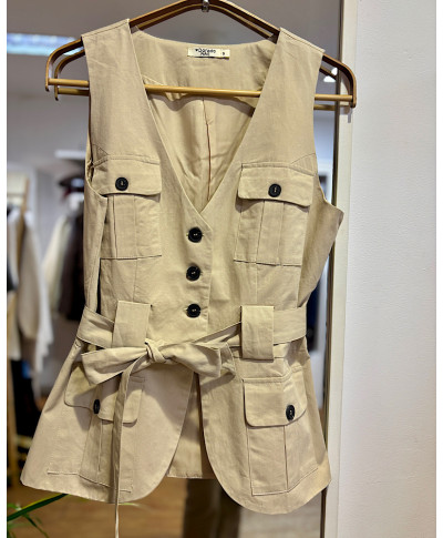 CHALECO AFRICA BEIGE