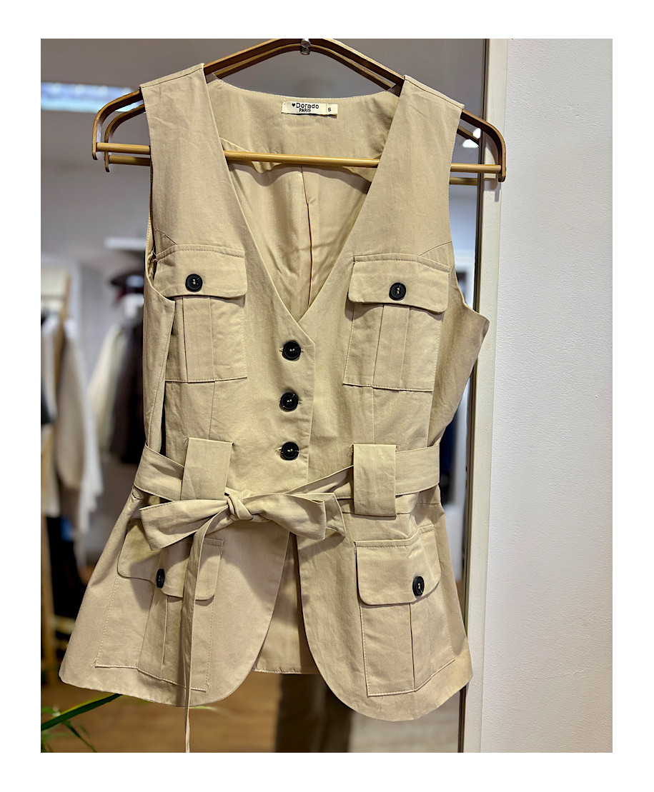 CHALECO AFRICA BEIGE