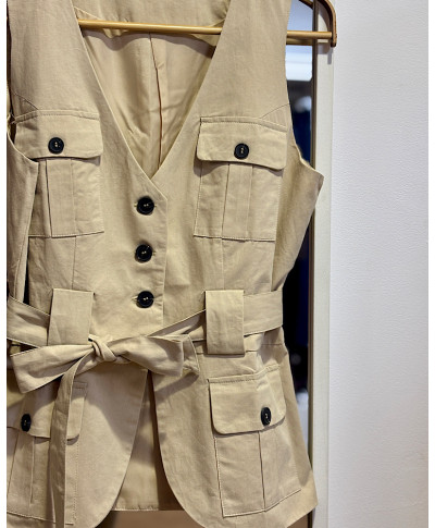 CHALECO AFRICA BEIGE