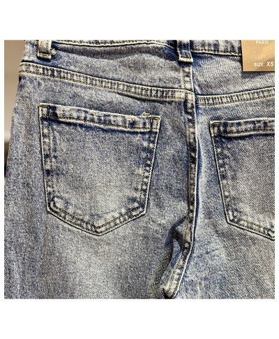 PANTALON STRAIGHT AZUL JASPEADO