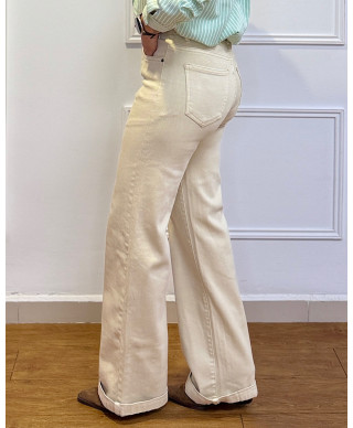 PANTALON CAMPANA GINA BEIGE
