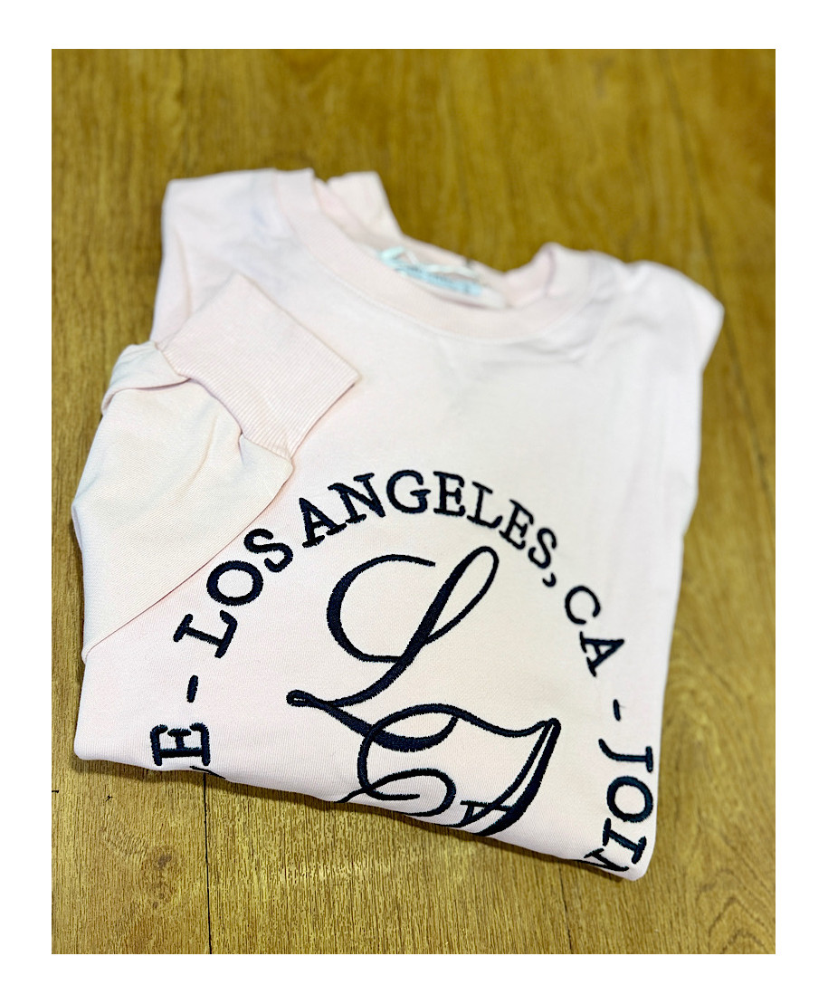 SUDADERA LOS ANGELES ROSA