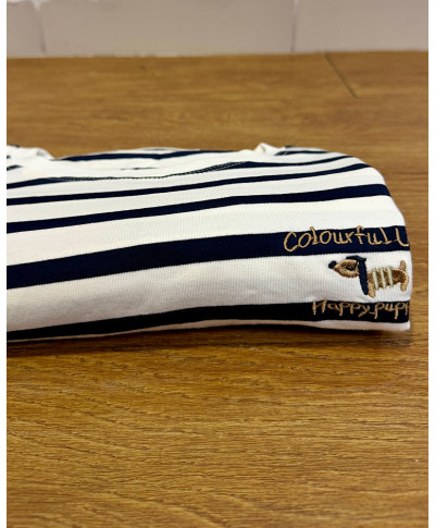 CAMISETA PUPPY BLANCA&MARINO