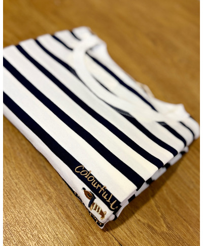 CAMISETA PUPPY BLANCA&MARINO