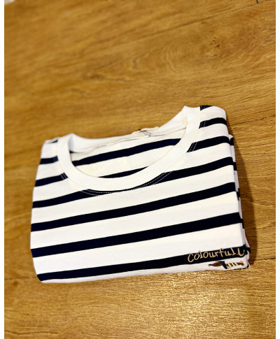 CAMISETA PUPPY BLANCA&MARINO