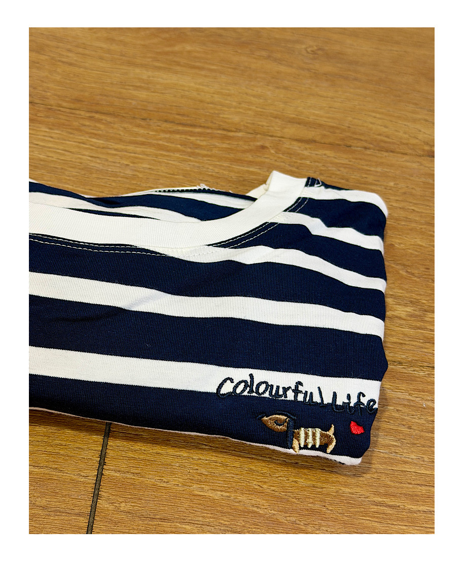 CAMISETA PUPPY MARINO&BLANCA