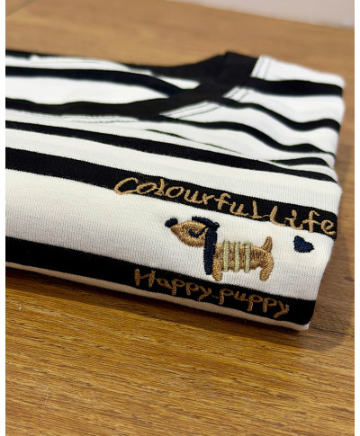 CAMISETA PUPPY BLANCA&NEGRA