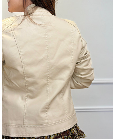 BIKER POLIPIEL BEIGE