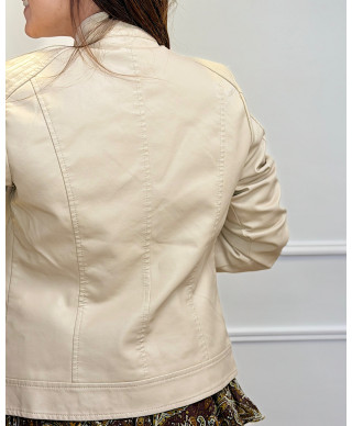 BIKER POLIPIEL BEIGE