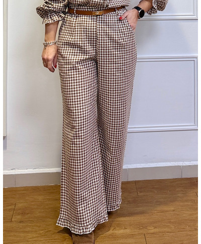 CONJUNTO VICHY BERTA  MARRON